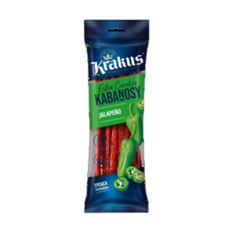 Kabanosy Jalapeno drobiowo-wieprzowe 95g Krakus